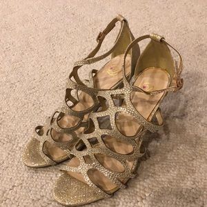 Gold Glitter Shoes for Prom